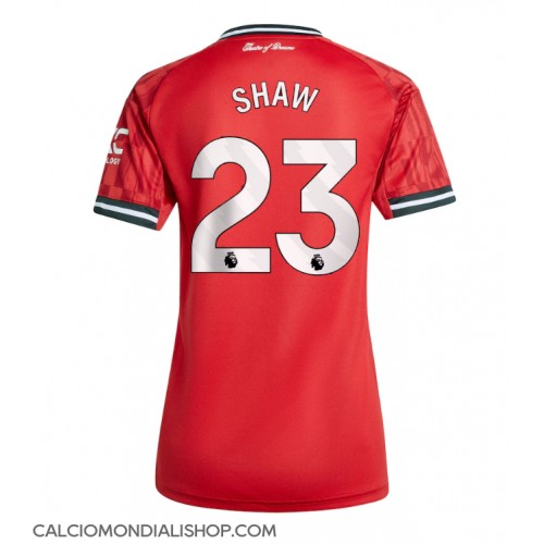 Maglie da calcio Manchester United Luke Shaw #23 Prima Maglia Femminile 2025-26 Manica Corta